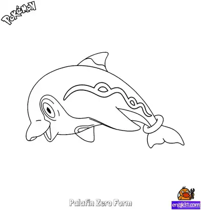 Free printable Palafin Zero Form Coloring Page - Free Printable Pokemon Coloring Sheets coloring page